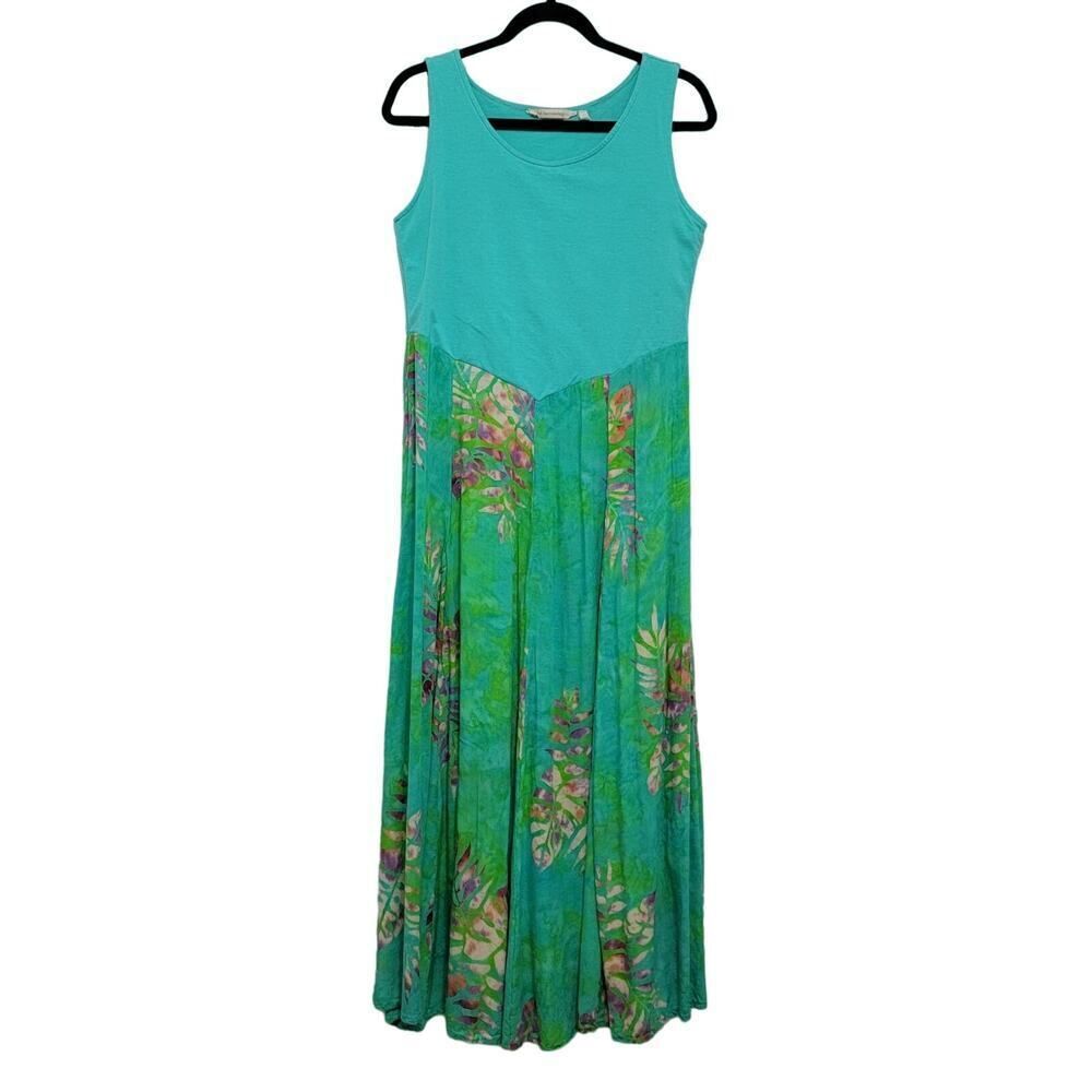 Soft Surroundings Beachy Boho Batik Maxi Sleeveless Dress